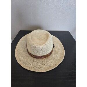 Bollman stiff straw hat neutral color band size large